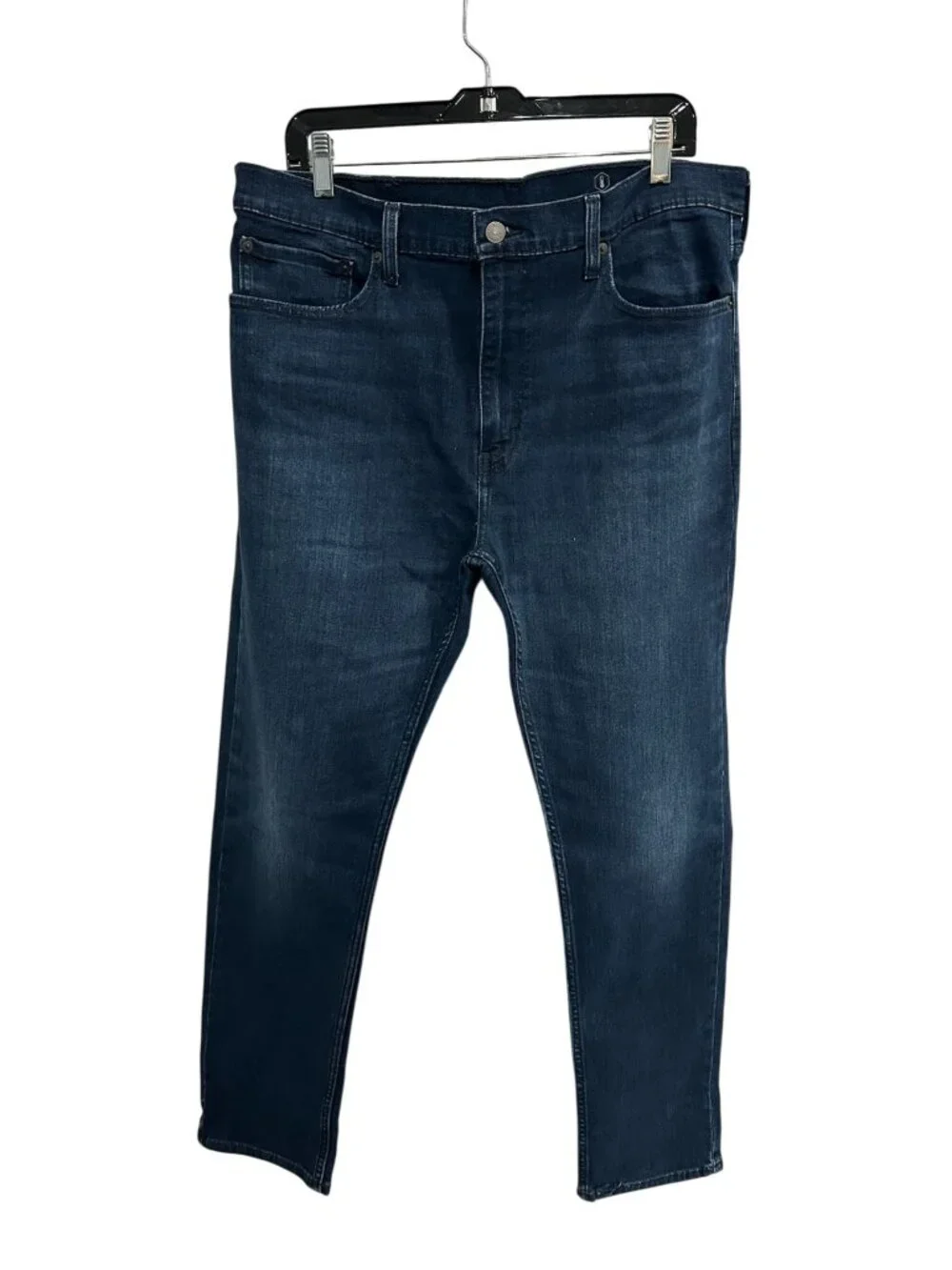 Levis 502 38x32 Mens Taper Fit Jeans Dark Wash Stretch Denim Retro Timeless Styl